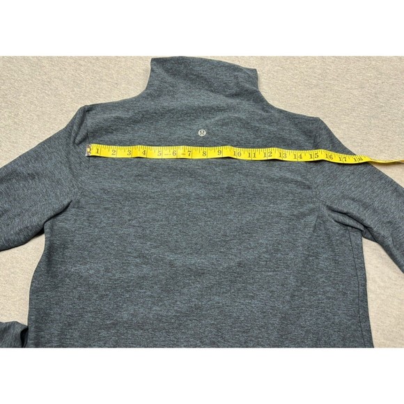 Lululemon Morning Miles L/S Pullover Top \8 Pleated Shoulder Mock Neck Cuffins - Picture 6 of 8